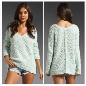 Free People Songbird Sweater NWOT Small Mint Green